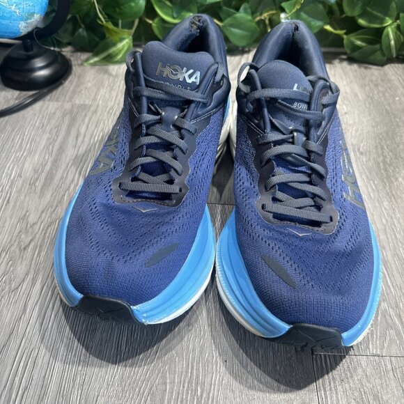 HOKA One One Bondi 8 Shoes Mens Size 9.5 D Blue Outer Space All Aboard Running main image 6
